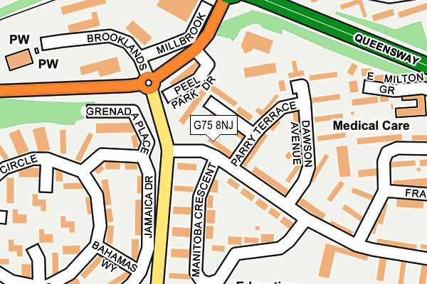 G75 8NJ map - OS OpenMap – Local (Ordnance Survey)