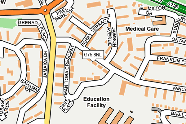 G75 8NL map - OS OpenMap – Local (Ordnance Survey)