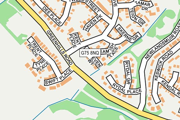 G75 8NQ map - OS OpenMap – Local (Ordnance Survey)