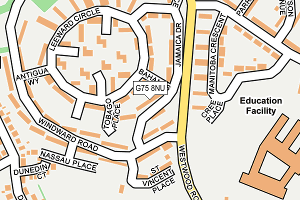 G75 8NU map - OS OpenMap – Local (Ordnance Survey)