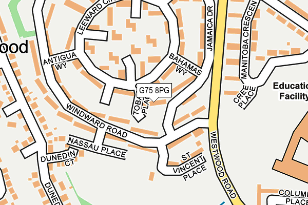 G75 8PG map - OS OpenMap – Local (Ordnance Survey)