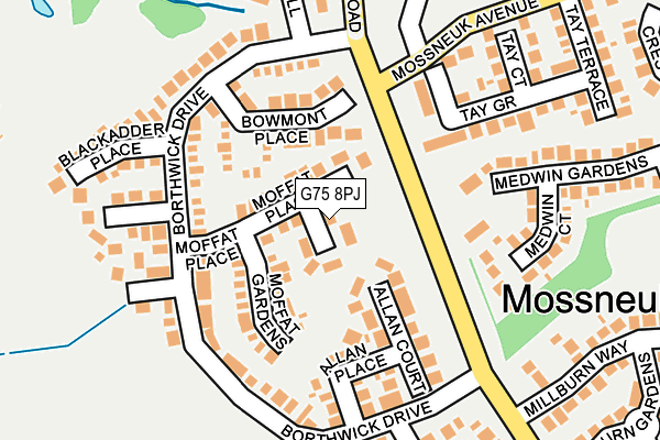 G75 8PJ map - OS OpenMap – Local (Ordnance Survey)