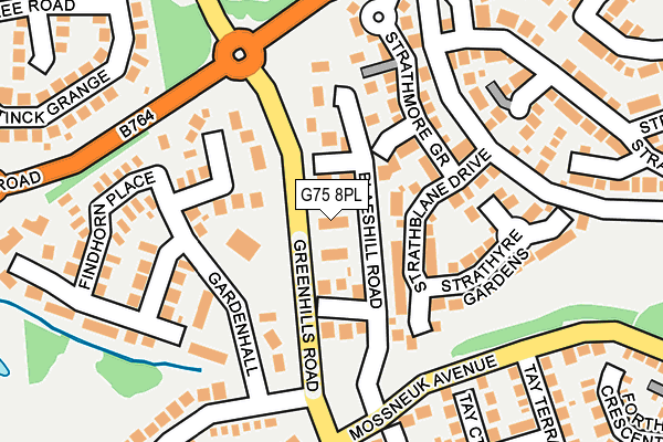 G75 8PL map - OS OpenMap – Local (Ordnance Survey)
