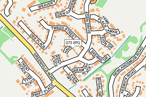 G75 8PQ map - OS OpenMap – Local (Ordnance Survey)