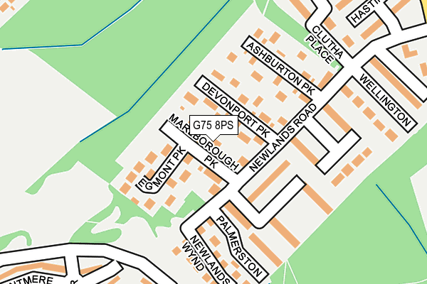 G75 8PS map - OS OpenMap – Local (Ordnance Survey)