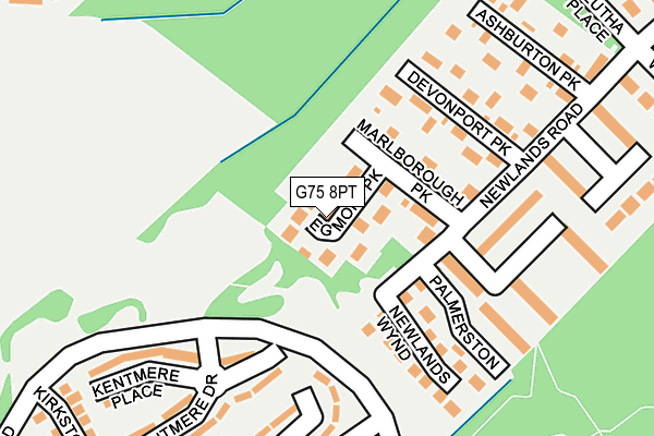 G75 8PT map - OS OpenMap – Local (Ordnance Survey)
