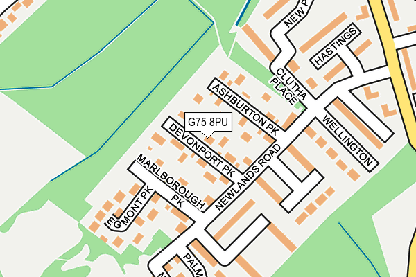 G75 8PU map - OS OpenMap – Local (Ordnance Survey)