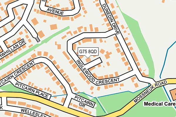 G75 8QD map - OS OpenMap – Local (Ordnance Survey)