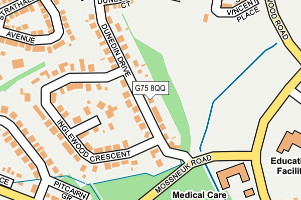 G75 8QQ map - OS OpenMap – Local (Ordnance Survey)