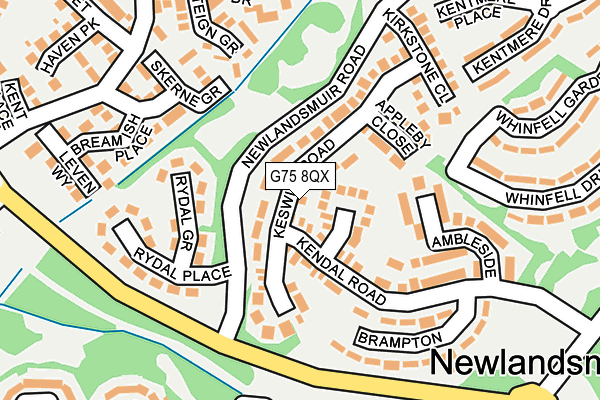 G75 8QX map - OS OpenMap – Local (Ordnance Survey)