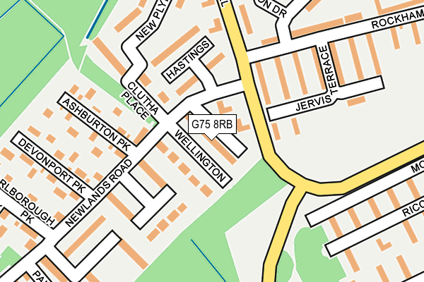 G75 8RB map - OS OpenMap – Local (Ordnance Survey)