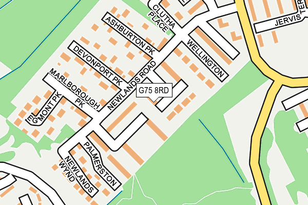 G75 8RD map - OS OpenMap – Local (Ordnance Survey)
