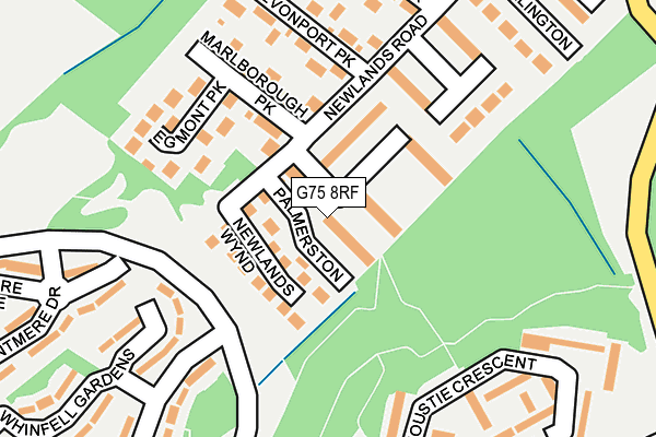 G75 8RF map - OS OpenMap – Local (Ordnance Survey)