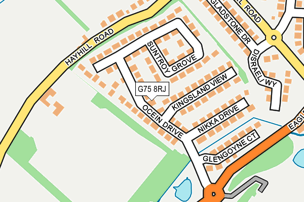 G75 8RJ map - OS OpenMap – Local (Ordnance Survey)