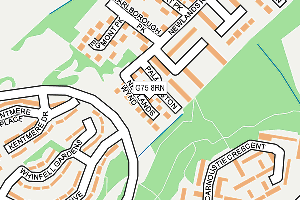 G75 8RN map - OS OpenMap – Local (Ordnance Survey)