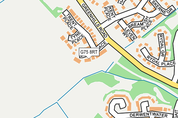 G75 8RT map - OS OpenMap – Local (Ordnance Survey)