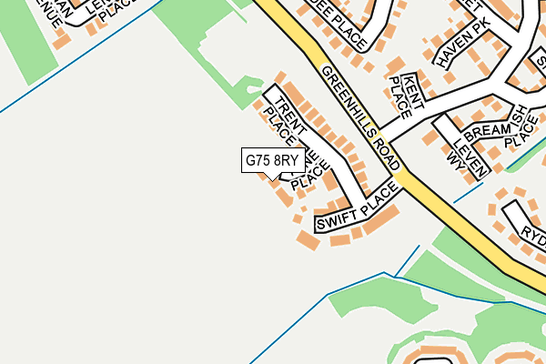 G75 8RY map - OS OpenMap – Local (Ordnance Survey)