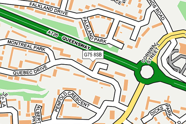 G75 8SB map - OS OpenMap – Local (Ordnance Survey)