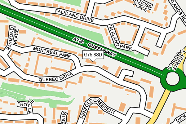 G75 8SD map - OS OpenMap – Local (Ordnance Survey)