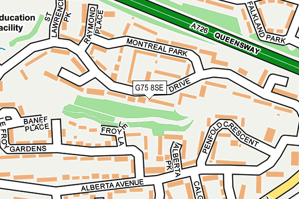 G75 8SE map - OS OpenMap – Local (Ordnance Survey)