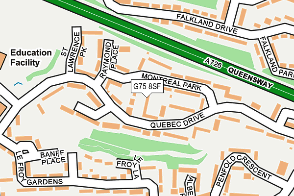 G75 8SF map - OS OpenMap – Local (Ordnance Survey)