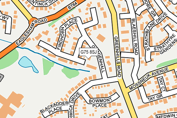 G75 8SJ map - OS OpenMap – Local (Ordnance Survey)