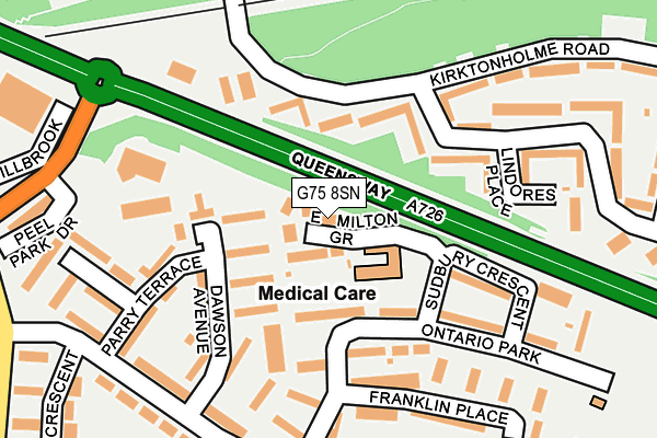 G75 8SN map - OS OpenMap – Local (Ordnance Survey)