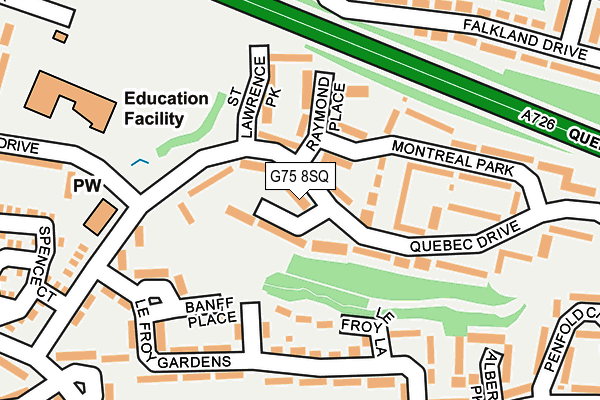 G75 8SQ map - OS OpenMap – Local (Ordnance Survey)