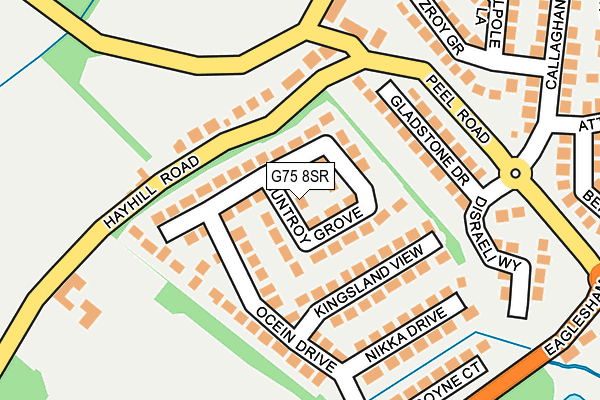 G75 8SR map - OS OpenMap – Local (Ordnance Survey)