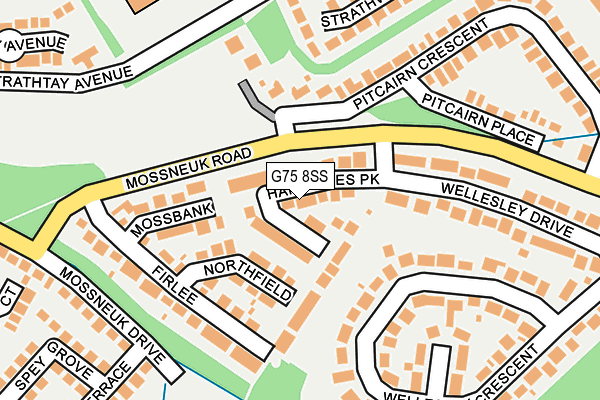 G75 8SS map - OS OpenMap – Local (Ordnance Survey)
