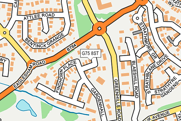 G75 8ST map - OS OpenMap – Local (Ordnance Survey)
