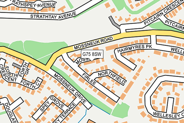 G75 8SW map - OS OpenMap – Local (Ordnance Survey)