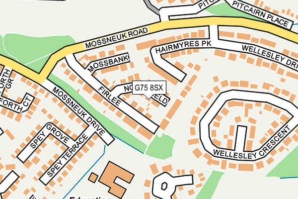 G75 8SX map - OS OpenMap – Local (Ordnance Survey)