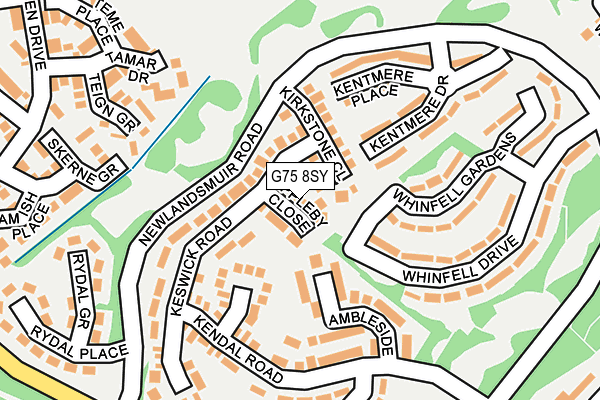 G75 8SY map - OS OpenMap – Local (Ordnance Survey)