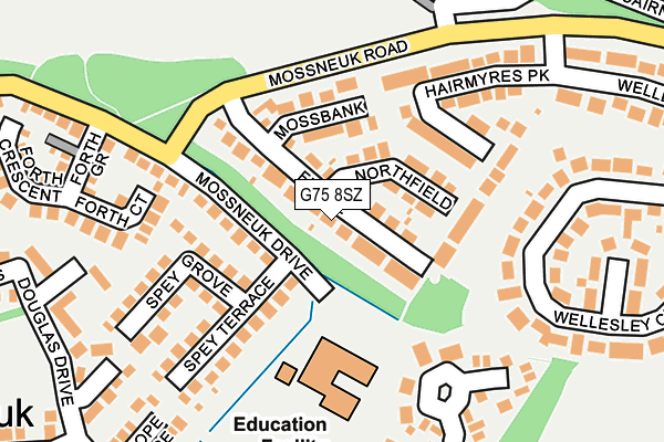 G75 8SZ map - OS OpenMap – Local (Ordnance Survey)