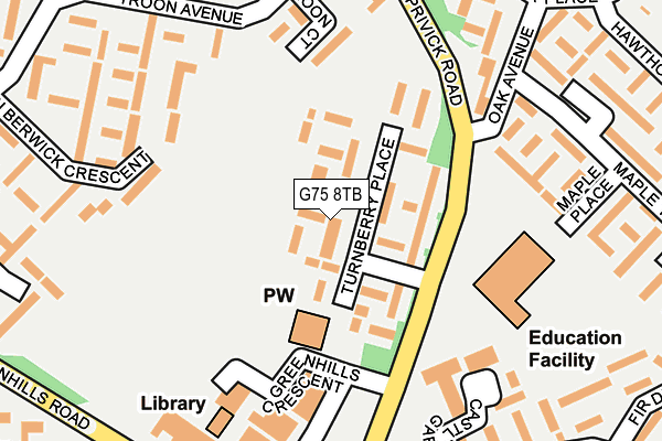 G75 8TB map - OS OpenMap – Local (Ordnance Survey)
