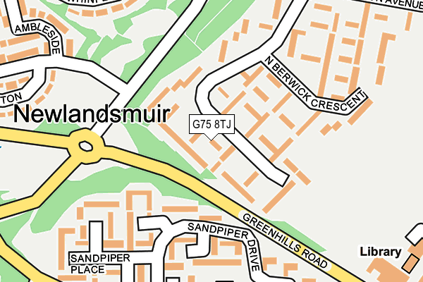 G75 8TJ map - OS OpenMap – Local (Ordnance Survey)