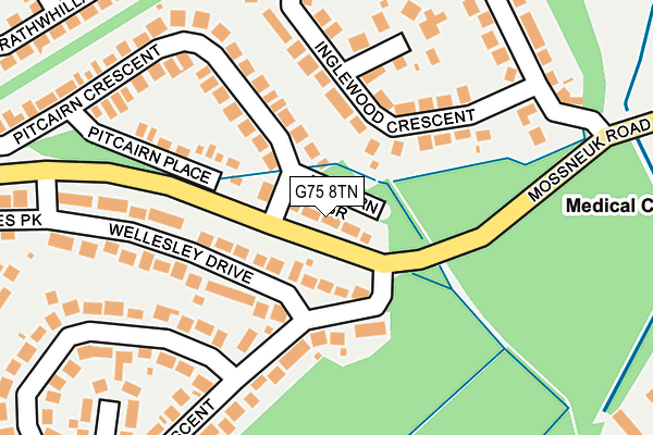 G75 8TN map - OS OpenMap – Local (Ordnance Survey)
