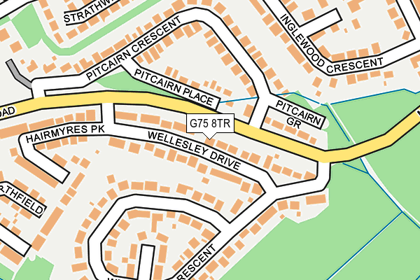 G75 8TR map - OS OpenMap – Local (Ordnance Survey)