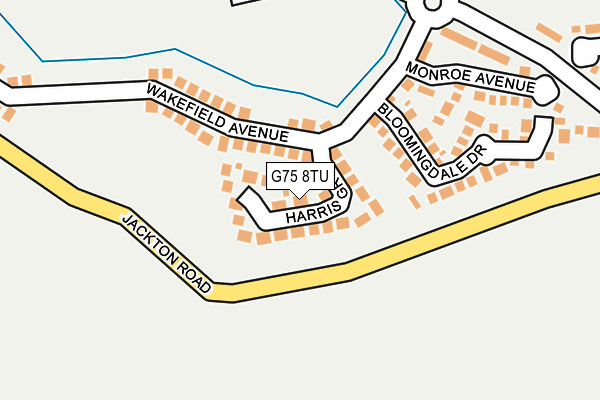 G75 8TU map - OS OpenMap – Local (Ordnance Survey)