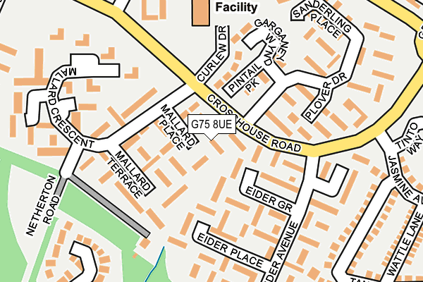 G75 8UE map - OS OpenMap – Local (Ordnance Survey)