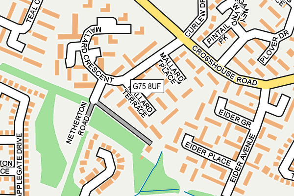 G75 8UF map - OS OpenMap – Local (Ordnance Survey)