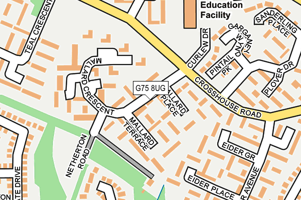 G75 8UG map - OS OpenMap – Local (Ordnance Survey)