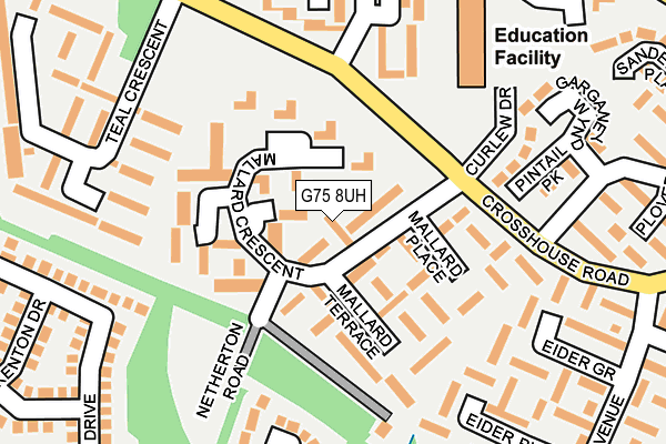 G75 8UH map - OS OpenMap – Local (Ordnance Survey)
