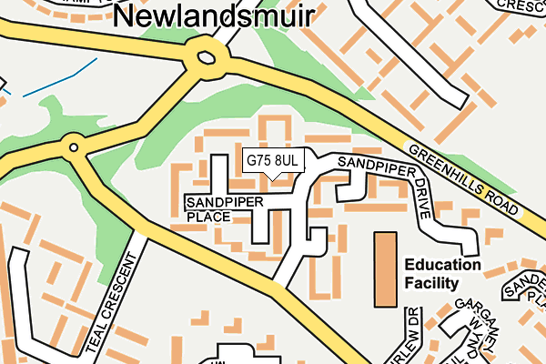G75 8UL map - OS OpenMap – Local (Ordnance Survey)