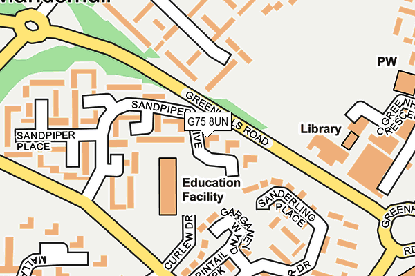 G75 8UN map - OS OpenMap – Local (Ordnance Survey)