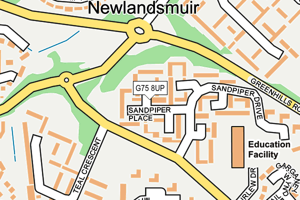 G75 8UP map - OS OpenMap – Local (Ordnance Survey)