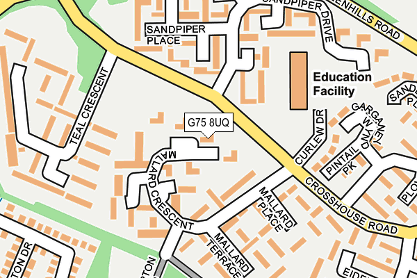 G75 8UQ map - OS OpenMap – Local (Ordnance Survey)