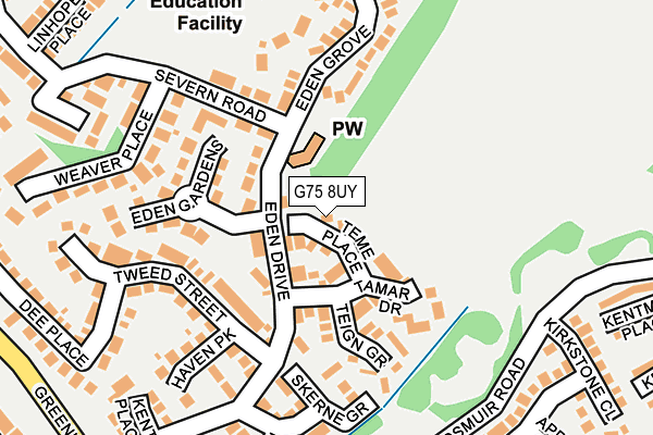 G75 8UY map - OS OpenMap – Local (Ordnance Survey)