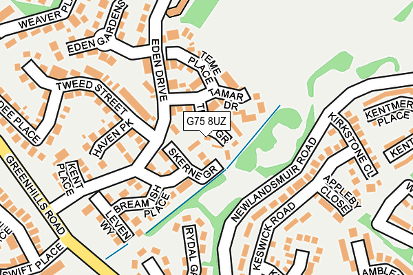 G75 8UZ map - OS OpenMap – Local (Ordnance Survey)